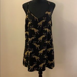 Silk Mini Dress With Jaguar Print